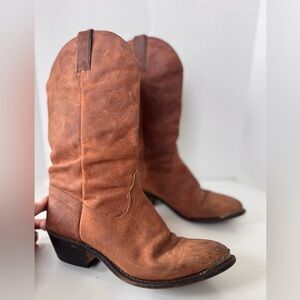 Durango Distressed Brown Leather Slouch Western Cowboy Rodeo Boots Size 7.5